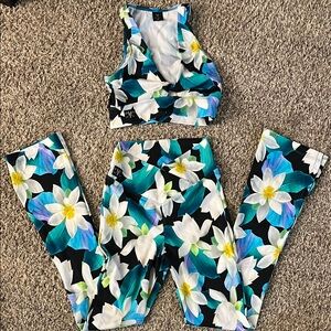 Kandi Kouture Floral Set with Blue and Green Accents